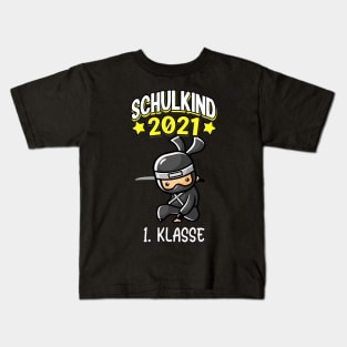 Schulkind 2021 1. Klasse Ninja Einschulung Jungen Kids T-Shirt